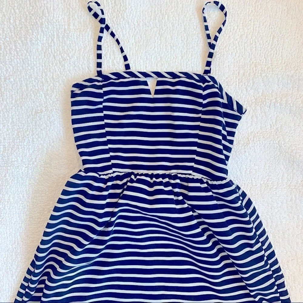 NWOT! Old Navy Blue & White Stipe Mini Dress Women’s Size 0